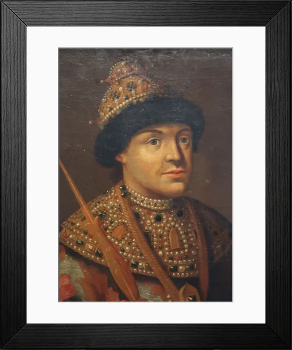 Framed Print : Portrait of Tsar Feodor Alexeyevich, first half of 19th century Framed Print : Portrait of Tsar Feodor Alexeyevich, first half of 19th century