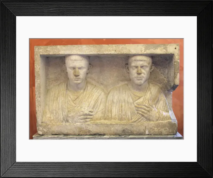 Framed Print : Sepulchral monument of two brothers, second half of 1st century BC Framed Print : Sepulchral monument of two brothers, second half of 1st century BC