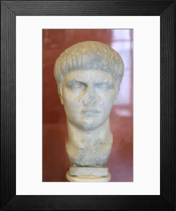 Framed Print : Portrait bust of the Roman Emperor Nero as a youth, mid 1st century Framed Print : Portrait bust of the Roman Emperor Nero as a youth, mid 1st century