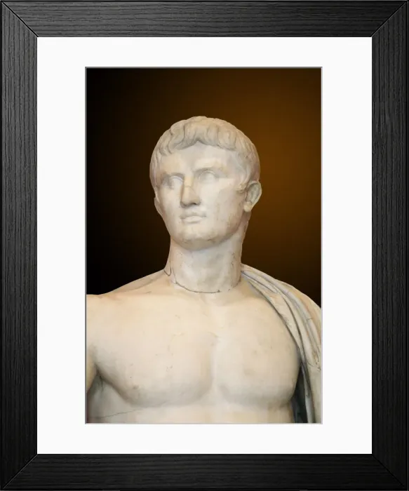 Framed Print : Statue of Augustus as Jupiter, first half of 1st century BC Framed Print : Statue of Augustus as Jupiter, first half of 1st century BC
