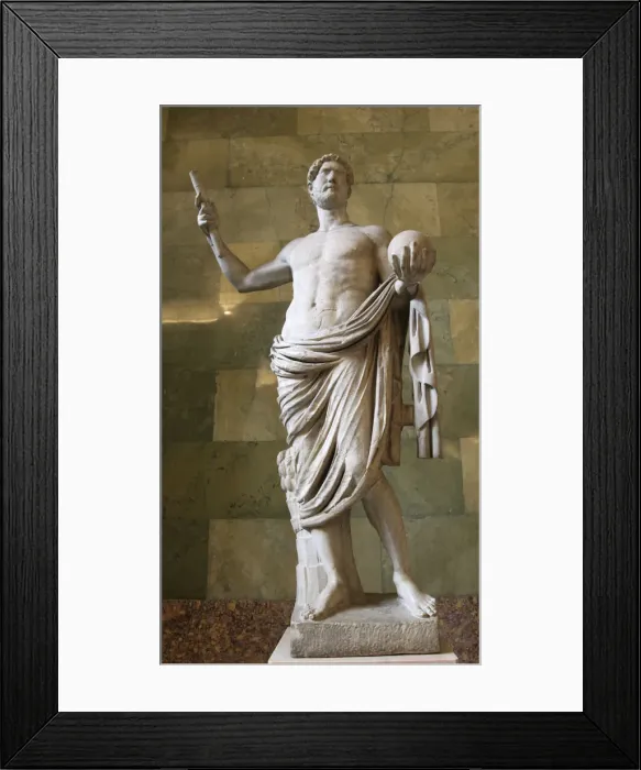 Framed Print : Statue of the Roman Emperor Hadrian, first half of 2nd century Framed Print : Statue of the Roman Emperor Hadrian, first half of 2nd century