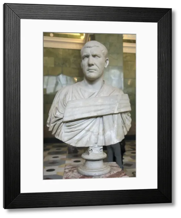 Framed Print : Portrait bust of the Roman Emperor Philip the Arab, c mid 3rd century Framed Print : Portrait bust of the Roman Emperor Philip the Arab, c mid 3rd century