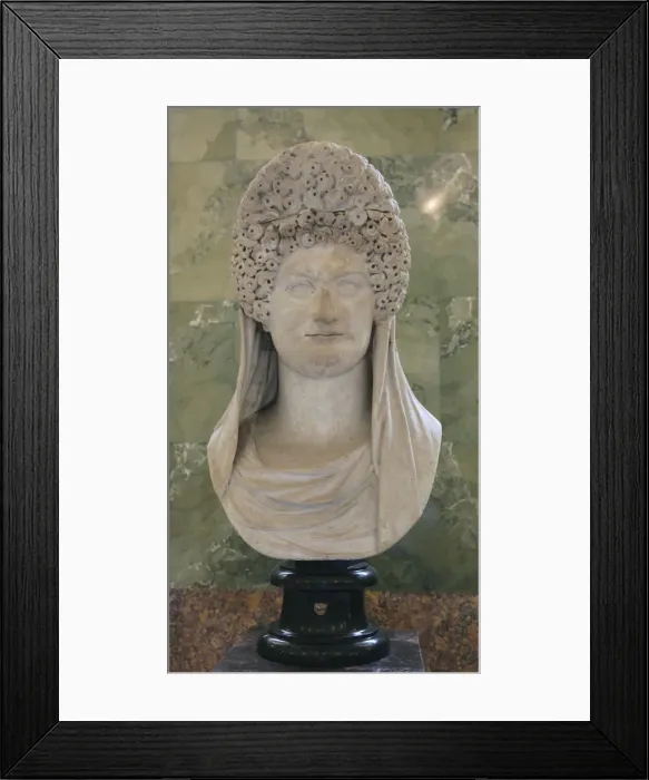 Framed Print : Portrait of Domitia Longina, wife of the Roman Emperor Domitian, first half of 2nd century Framed Print : Portrait of Domitia Longina, wife of the Roman Emperor Domitian, first half of 2nd century