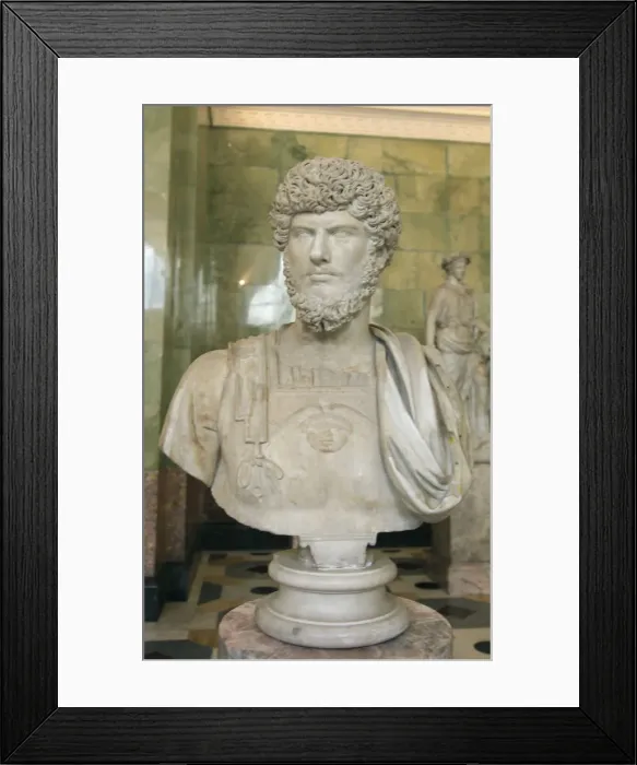 Framed Print : Portrait of Lucius Verus, mid third quarter of 2nd century Framed Print : Portrait of Lucius Verus, mid third quarter of 2nd century