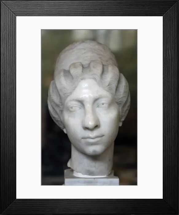 Framed Print : Roman female portrait head, the so called Syrian Lady, third quarter of 2nd century Framed Print : Roman female portrait head, the so called Syrian Lady, third quarter of 2nd century