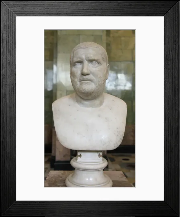 Framed Print : Portrait bust of the Roman Emperor Balbinus, second quarter of 3rd century Framed Print : Portrait bust of the Roman Emperor Balbinus, second quarter of 3rd century