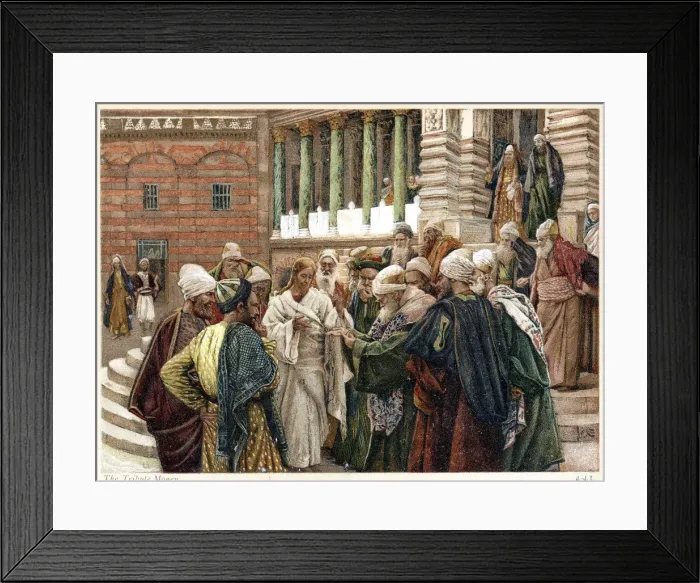 Framed Print : The tribute money, c1890. Artist: James Tissot Framed Print : The tribute money, c1890. Artist: James Tissot