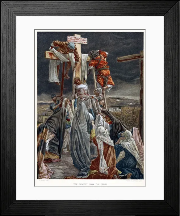 Framed Print : The Descent from the Cross, c1890. Artist: James Tissot Framed Print : The Descent from the Cross, c1890. Artist: James Tissot