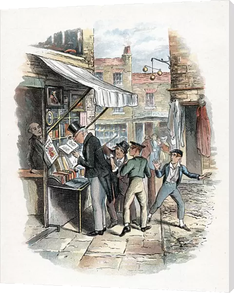 Scene from Oliver Twist by Charles Dickens, 1837-1839. Artist: George Cruikshank
