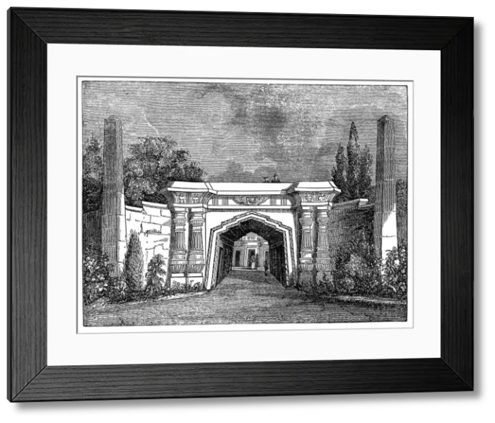 Framed Print : Highgate Cemetery, London, 1838 Framed Print : Highgate Cemetery, London, 1838