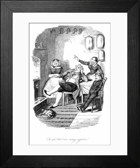 Framed Print : Oh ah! let em ring again!, 1847. Artist: George Cruikshank Framed Print : Oh ah! let em ring again!, 1847. Artist: George Cruikshank