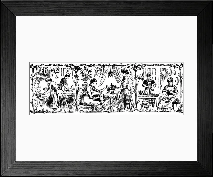 Framed Print : Domestic servants, 1901 Framed Print : Domestic servants, 1901