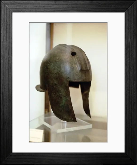 Framed Print : Macedonian helmet, 3rd century BC Framed Print : Macedonian helmet, 3rd century BC