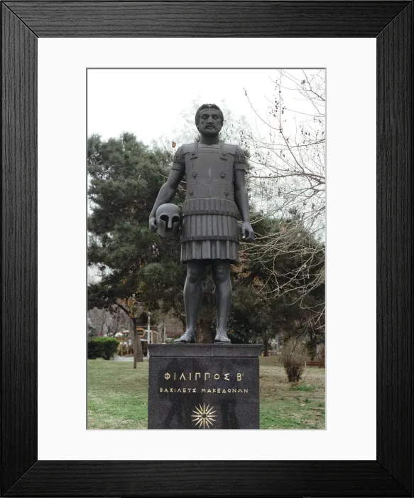 Framed Print : Sculpture of Philip II of Macedon, late 20th century