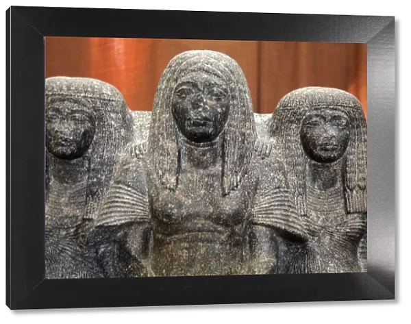 Statue of Amenemheb, Governor of Thebes, with his wife and mother, 14th century BC