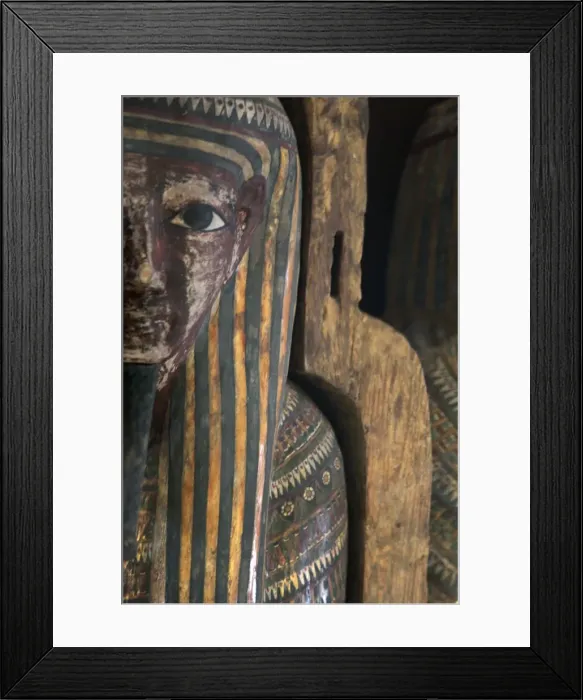 Framed Print : Wooden sarcophagus of Pa-Kush, priest of Amun? Framed Print : Wooden sarcophagus of Pa-Kush, priest of Amun?