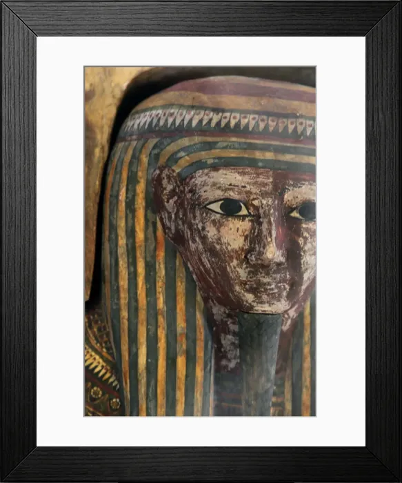 Framed Print : Wooden sarcophagus of Pa-Kush, priest of Amun? Framed Print : Wooden sarcophagus of Pa-Kush, priest of Amun?