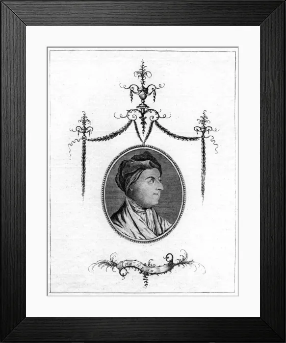 Framed Print : Thomas Gray, English poet, late 18th century Framed Print : Thomas Gray, English poet, late 18th century