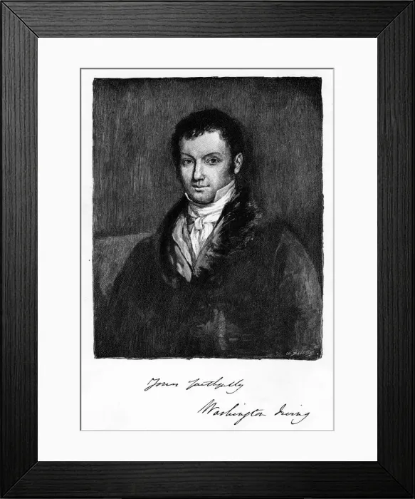 Framed Print : John Byrom, 18th century English writer and poet born in Manchester, 1821 Framed Print : John Byrom, 18th century English writer and poet born in Manchester, 1821