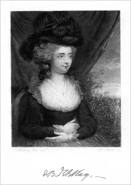 Fanny (Frances) Burney, Madame D Arblay, English novelist, 1843