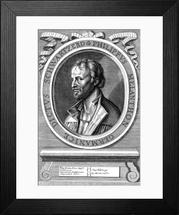 Framed Print : Philip Melanchthon the German Protestant reformer, c18th century Framed Print : Philip Melanchthon the German Protestant reformer, c18th century