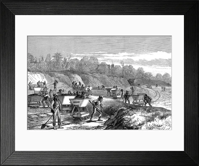 Framed Print : Digging the Panama Canal, 1888 Framed Print : Digging the Panama Canal, 1888