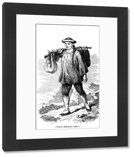 Chinese prospector in the Californian gold fields, 1853