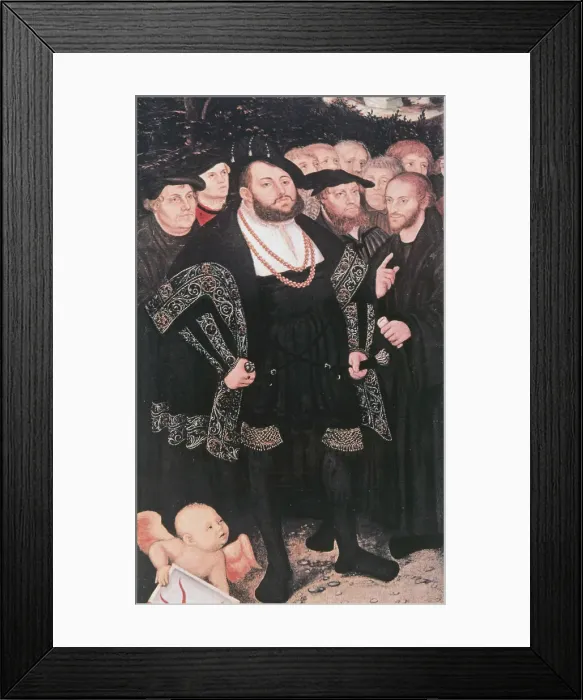 Framed Print : Martin Luther with reformers, c1530 Framed Print : Martin Luther with reformers, c1530