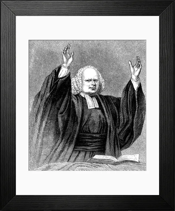 Framed Print : George Whitefield preaching, c1760 (c1850) Framed Print : George Whitefield preaching, c1760 (c1850)