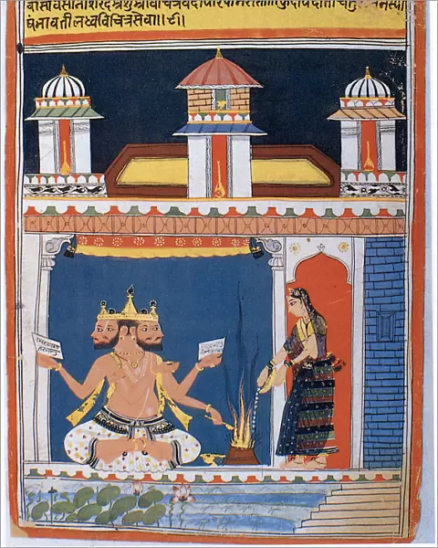 Brahma receiving an offering, after 18th century