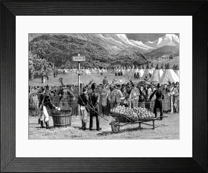 Framed Print : Cholera quarantine in Italy Framed Print : Cholera quarantine in Italy