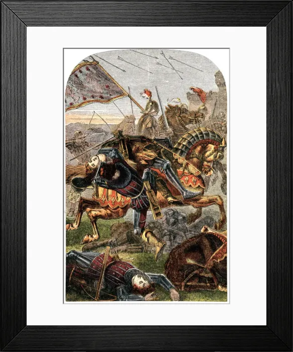 Framed Print : The capture of Joan of Arc, (1430) c1860