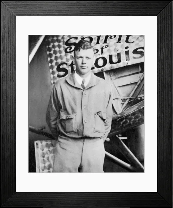 Framed Print : Charles Lindburgh, record breaking aviator, 1927 Framed Print : Charles Lindburgh, record breaking aviator, 1927
