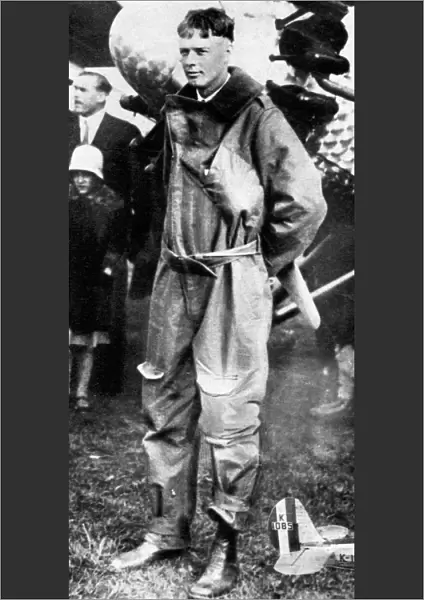 Charles Lindburgh, record breaking aviator, 1927