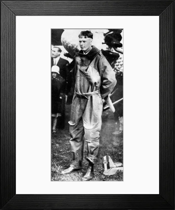 Framed Print : Charles Lindburgh, record breaking aviator, 1927 Framed Print : Charles Lindburgh, record breaking aviator, 1927