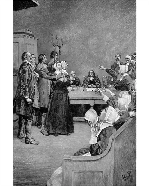TheTrial of a Witch, America, (17th century), 1882