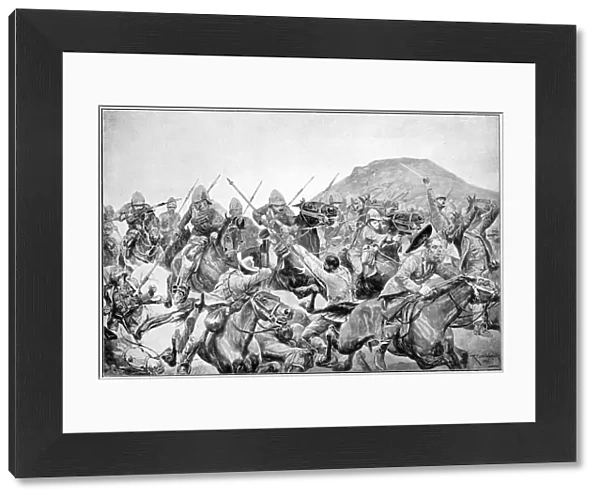 Charge of the 5th Lancers at Elandslaagte, 2nd Boer War, 21 November 1899. Artist: Richard Caton Woodville II