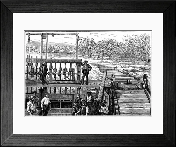 Framed Print : De Kaap goldfields, Transvaal, South Africa, 1887 Framed Print : De Kaap goldfields, Transvaal, South Africa, 1887