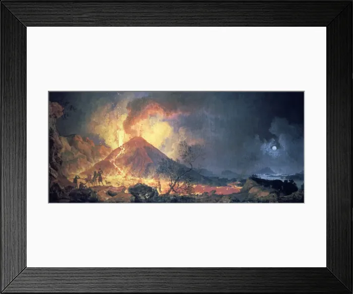 Framed Print : Eruption of Vesuvius, 1770s. Artist: Pierre-Jacques Volaire Framed Print : Eruption of Vesuvius, 1770s. Artist: Pierre-Jacques Volaire