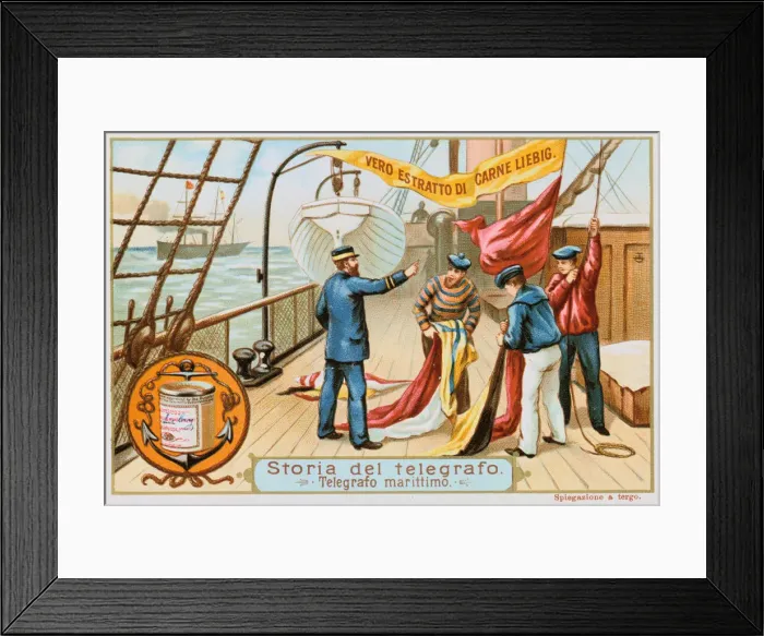 Framed Print : Maritime Telegraph, c1900 Framed Print : Maritime Telegraph, c1900