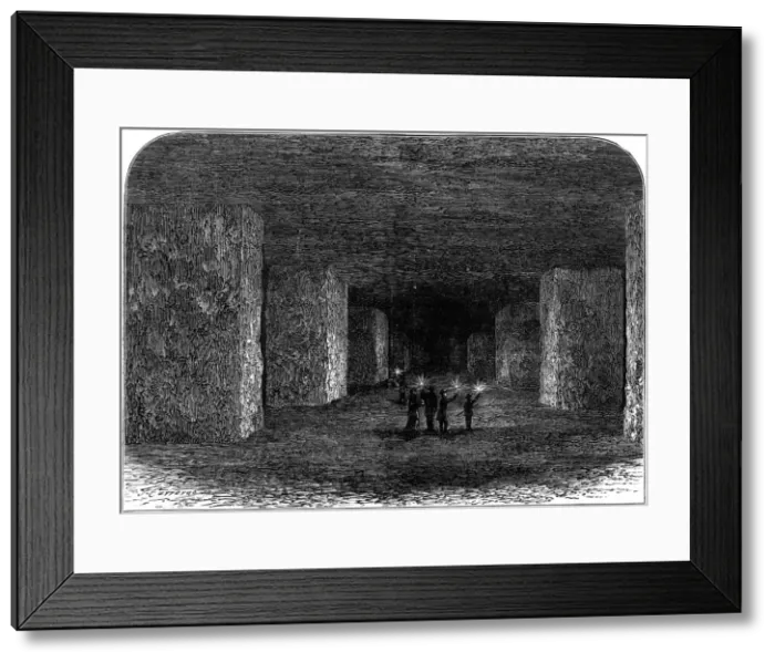Framed Print : Interior of Marston Salt Mine, Northwich, Cheshire, England, c1880 Framed Print : Interior of Marston Salt Mine, Northwich, Cheshire, England, c1880