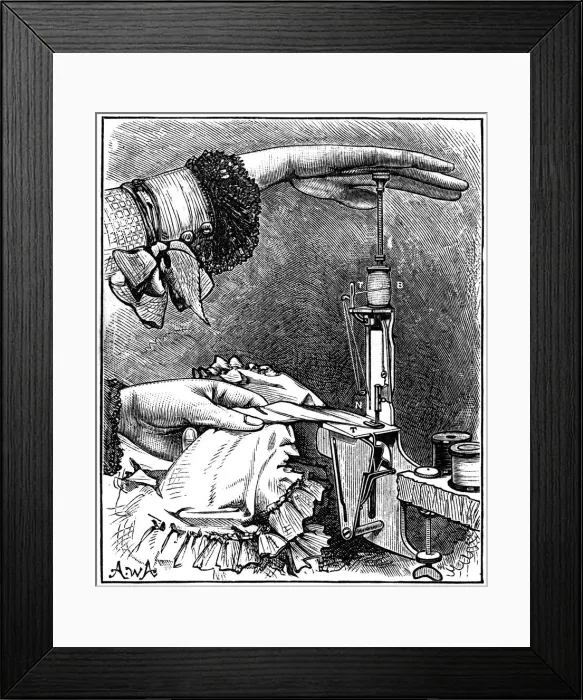 Framed Print : Small lockstick sewing machine, 1886 Framed Print : Small lockstick sewing machine, 1886