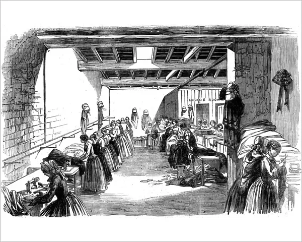 Machine Room in a Steam Sewing Factory, 1854