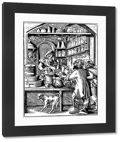 The Druggists Shop, 1568. Artist: Jost Amman