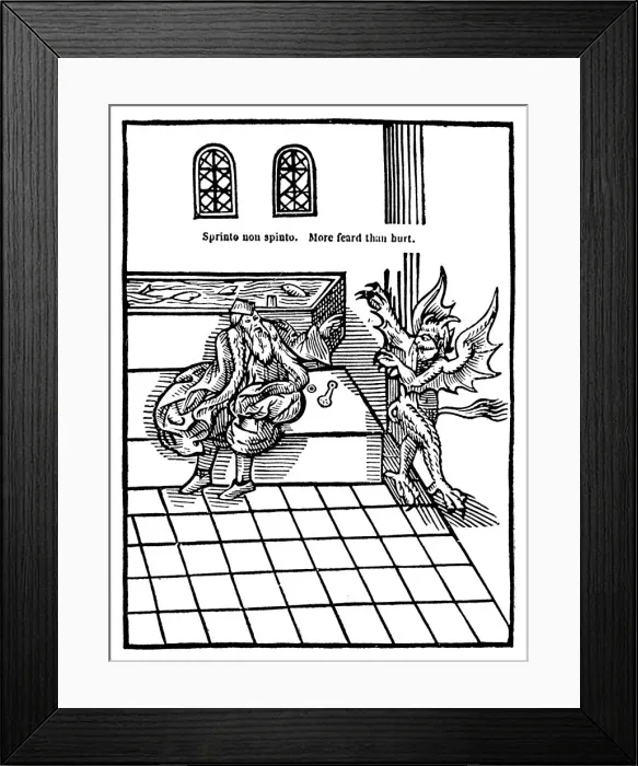 Framed Print : Water closet, 1556 Framed Print : Water closet, 1556