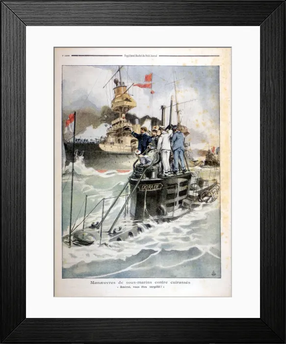 Framed Print : French naval exercises, 1908 Framed Print : French naval exercises, 1908