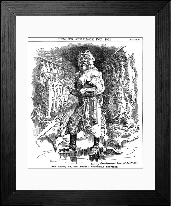 Framed Print : Jack Frost; or, the Future Universal Provider, 1881 Framed Print : Jack Frost; or, the Future Universal Provider, 1881