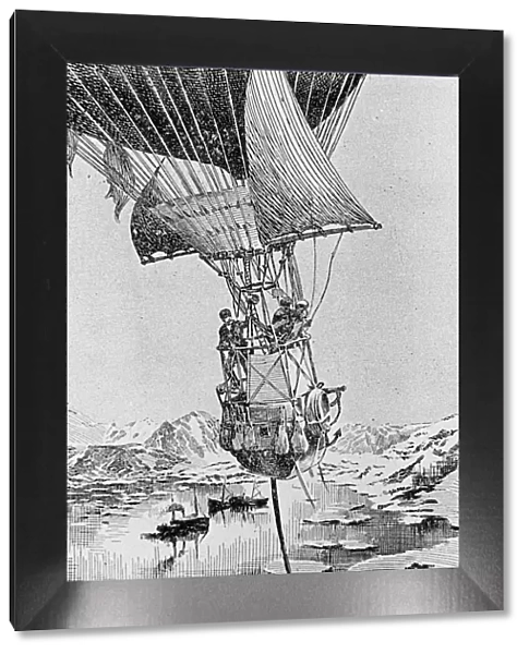 Departure of the Andree balloon expedition to the North Pole, Spitzbergen, 1897