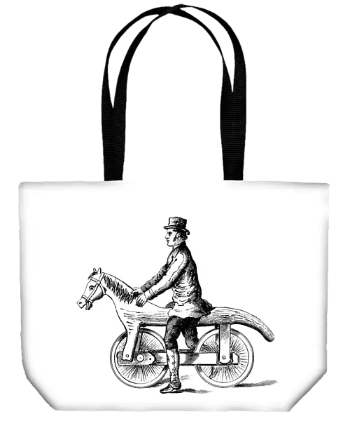 Primitive bicycle, a form of dandy horse, c1818