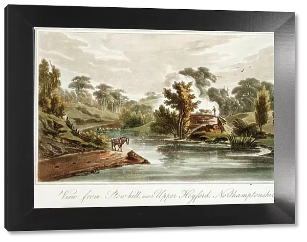 Grand Junction Canal from Stow Hill near Upper Heyford, Northamptonshire, 1819. Artist: John Hassell
